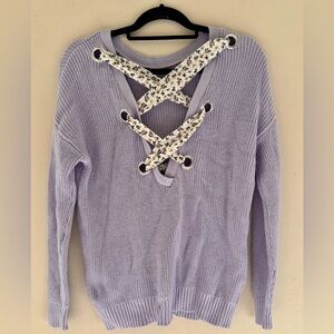 ASOS size 4 (S) Lavender Lace-Up Sweater